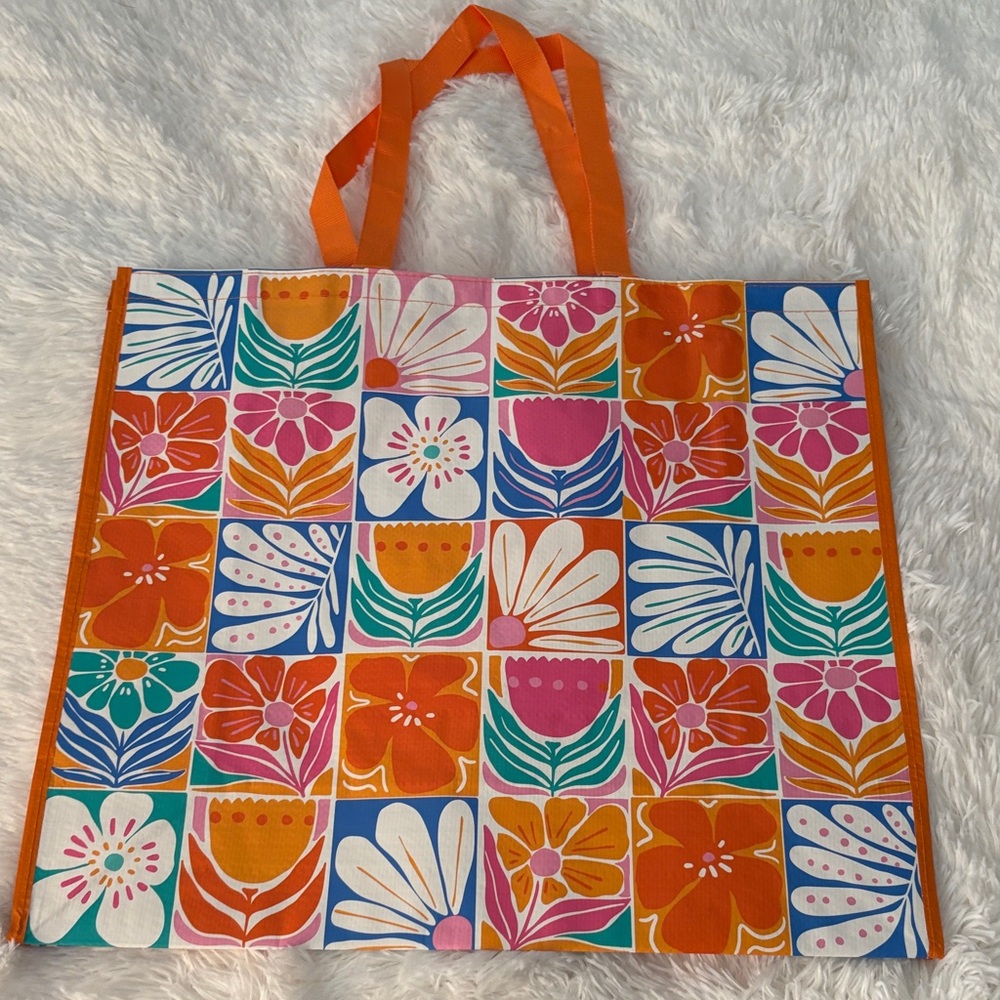 Reusable Shopping Bag Homegoods Floral Patterned Tote Bag NWT